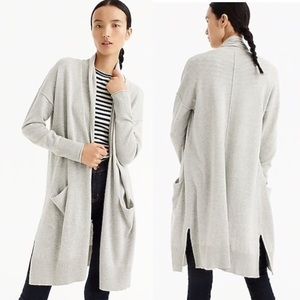 J. Crew Light Gray Open Front Cardigan